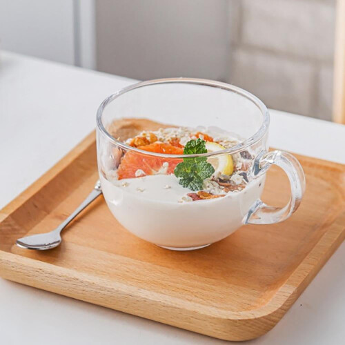 Glass soup bowl with handle 350ml