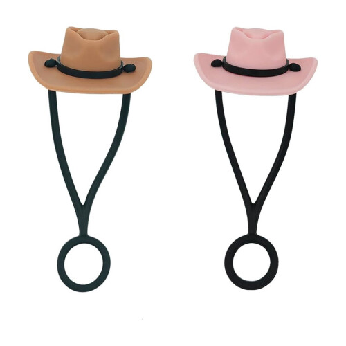 Silicone Cowboy Hat Straw Covers for Stanley Cup 30/40 oz 2 1