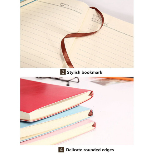 PU Leather Notebook 6 Colors 100 Pages Lined 2
