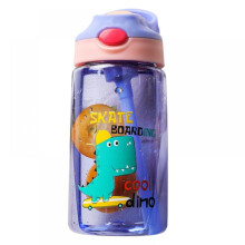 Kids Sippy Cup Anti-fall 480ml Cartoon Straw Water Bottle
