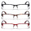 Reading Glasses Rectangular Half Rim +2.50 3 Pairs 2