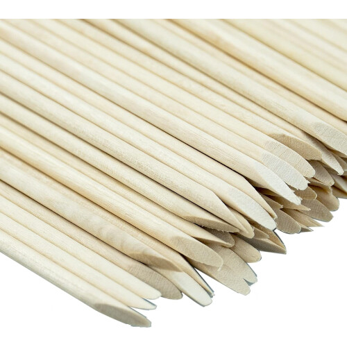 Orange Wood Nail Sticks Double Head 200 Pack 2
