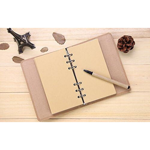 Kraft Paper 6-Hole Ring Binder for A6 Journal 1