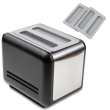 Silicone Toaster Cover for 2-Slice Toaster Gray 2 Pack
