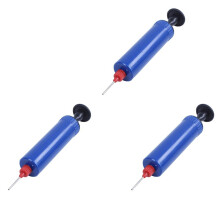 Football soccer inflatable ball hand pump with needle blue