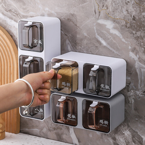 Wall-Mounted Spice Jars Organizing Box 300/600/900/1200ml