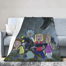 Rick and Morty fleece blanket 60 x 50 inches