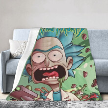 Rick and Morty fleece blanket 60 x 50 inches