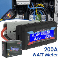DC Battery Monitor Meter 200A 60V LCD Volt Amp Watt