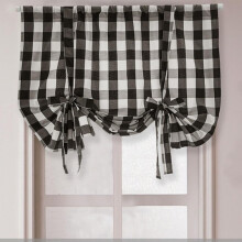 Luxsea Versailles blackout curtains black white lattice 1