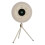 Camping Tent Fan with LED Light and Tripod Stand White 1