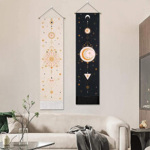 Bohemian tapestry wall hanging cotton linen 2 pcs 51.2x12.8