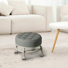 LOVIVER rotating roller stool gray heavy duty