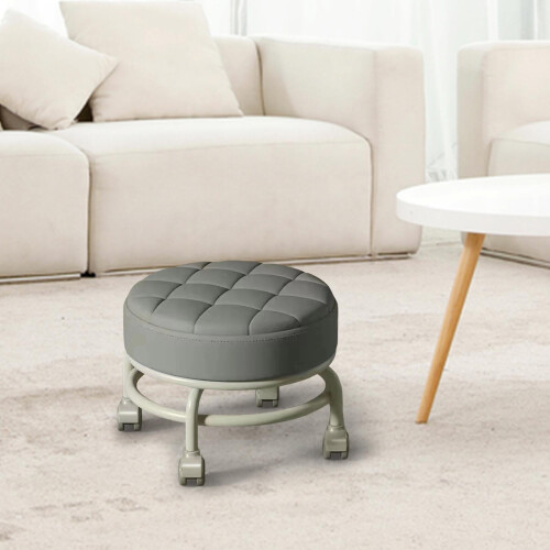 LOVIVER rotating roller stool gray heavy duty