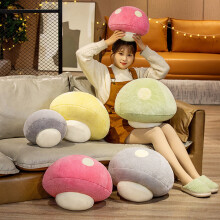 Mushroom plush throw pillow soft comfortable home decor