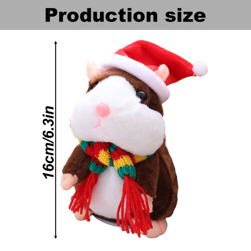 Talking Hamster Plush Toy Interactive Sound 1pc 2