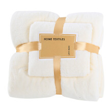 White soft large bath towel set absorbent 2 pieces