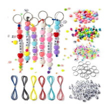 IMCBSTT keychain craft kit with alphabet beads 286 pcs