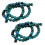 Chrysocolla stone round beads 6mm 2 pieces 1