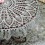 Handmade cotton crochet round tablecloth beige 4