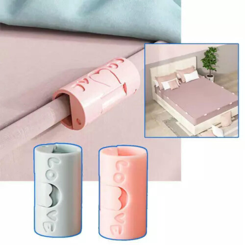 TUMALL bed sheet grippers pink reusable clips 4-pack 1