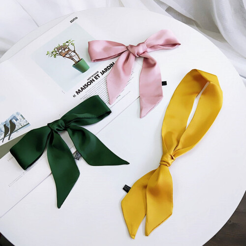 Pink Polyester Handbag Scarf for Women, Solid Color, 1 Piece