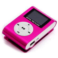 Pristin MP3 Player LCD screen metal clip rose red