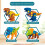 VISALY Dinosaur Building Toy Set 4 Pack 5