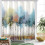 Abstract Tree Shower Curtain Teal 72 x 72 Inches 5