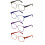 Reading Glasses Transparent Spring Hinge +2.25 4 Pairs 2