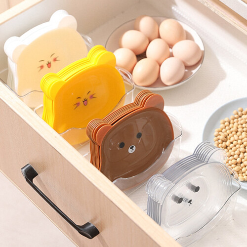 Pink Bear-Shaped Snack Plate Set 2 Pieces