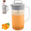 Pedty mixing pitcher 68 oz clear plastic with lid and 1