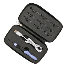USB Light-Up Crochet Hooks Set 9-Piece Black