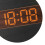 TUMALL round wall clock black digital 12-inch 2