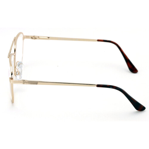 Metal Aviator Reading Glasses +1.00 Spring Hinge Square 2