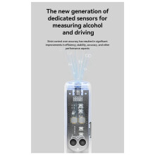 3X Non-Contact Alcohol Tester, High-Precision Breathalyzer with HD Large Screen, LED Light Indicator