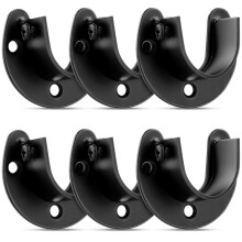 Stainless Steel Closet Rod Bracket U-Shape 6PCS