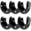 Stainless Steel Closet Rod Bracket U-Shape 6PCS 1