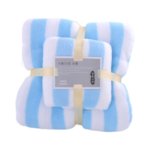 Microfiber Coral Velvet Towel Set 2 pcs