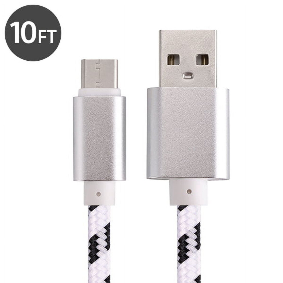 Usb-C To Usb-A Cable Nylon Braided 10Ft 9314556550614