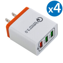 QC 3.0 USB wall charger 3-port fast charging
