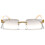 Men's rectangular rimless eyeglasses with clear lenses and 2