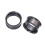 Stainless Steel Ear Tunnels 2PCS Black 18mm 1