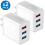 USB Wall Charger 3-Port 3.1A 2-Pack 1