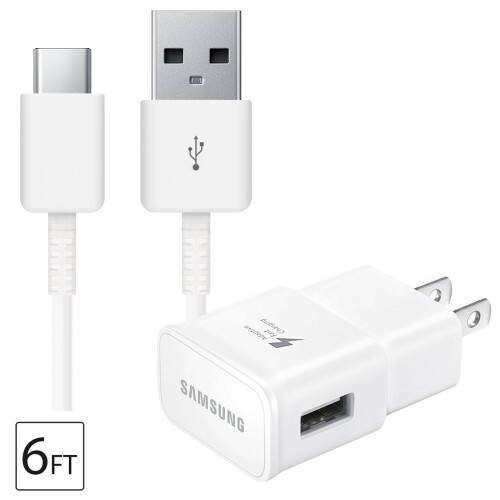 Samsung Galaxy S10 Fast Charging Wall Adapter with 6 ft