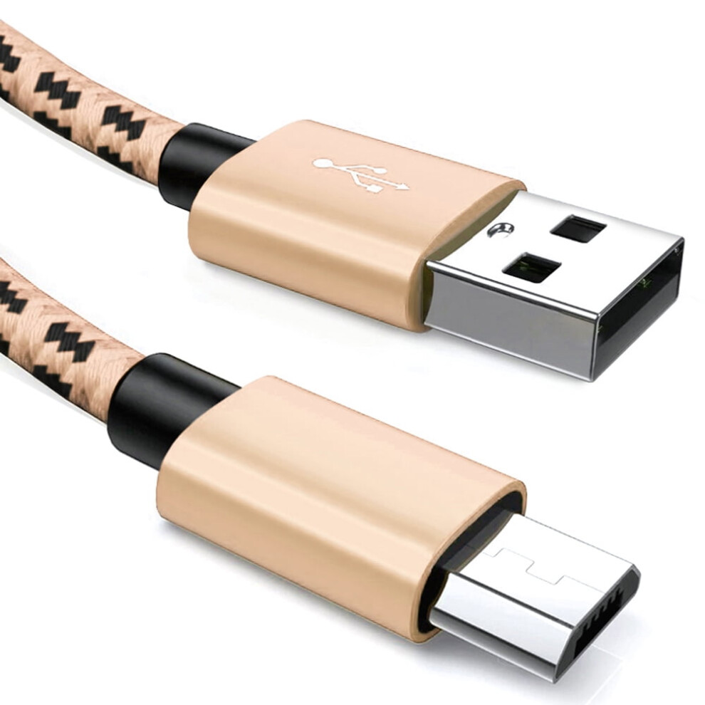 Micro Usb Cable Braided 3 Ft Fast Charging Yellow 9314556550317