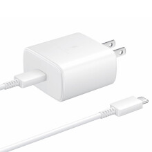 Samsung 45W Super Fast Charger with USB-C Cable 3FT White