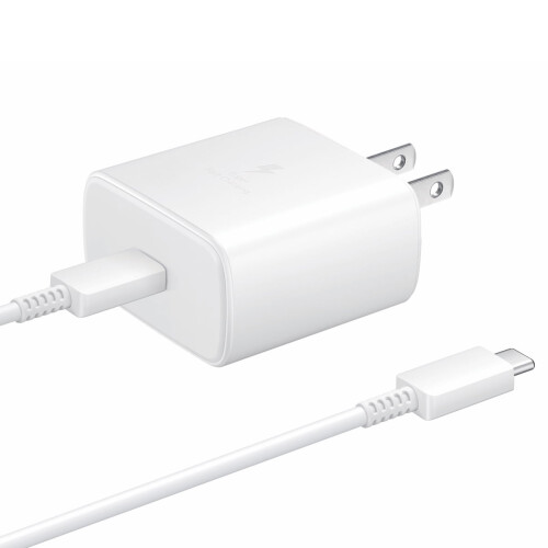 Samsung 45W Super Fast Charger with USB-C Cable 3FT White