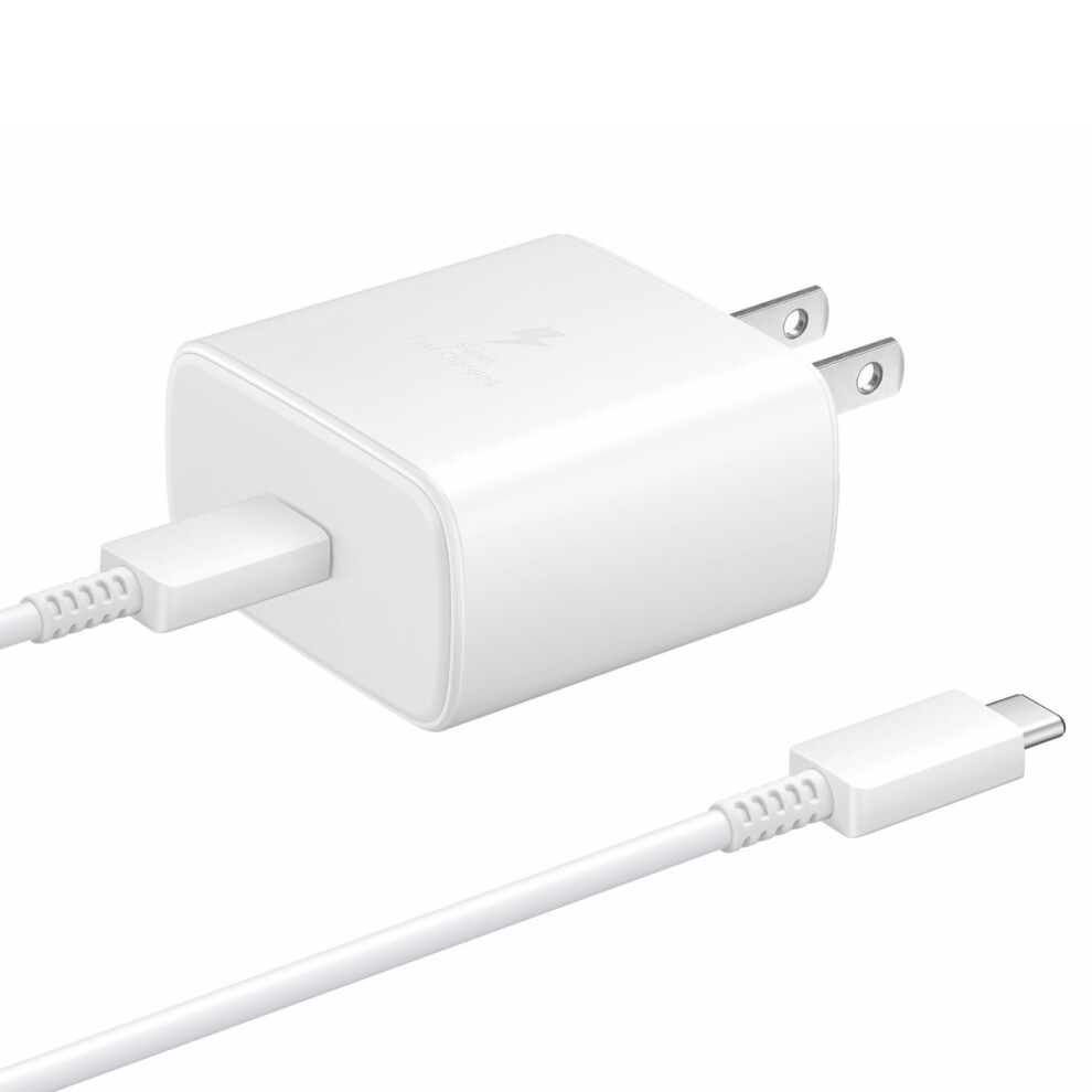 Samsung 45W Super Fast Charger With Usb-C Cable 3Ft White 9314556551246