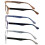 Reading Glasses Rectangular Spring Hinge +2.25 3 Pairs 3